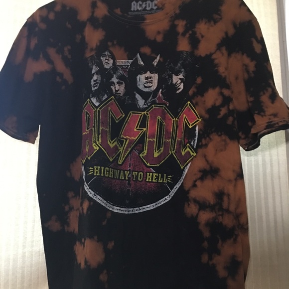 AC/DC | Tops | Acdc Acid Wash | Poshmark